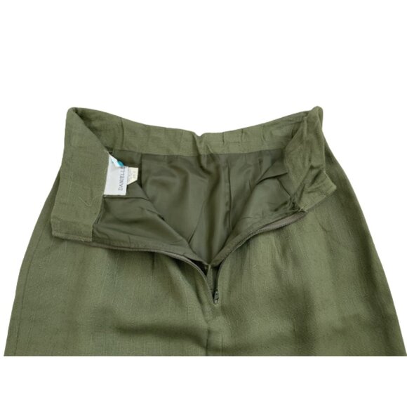 Lot 2 Vintage Pencil Skirt Green & Blue Size 6 & S - Knee-Length Back Slit Lined - Picture 6 of 16